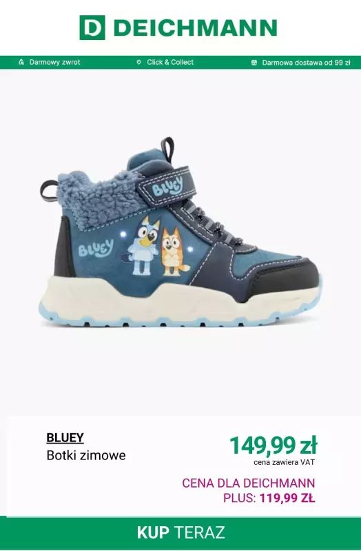 Deichmann - gazetka promocyjna -20% na nieprzecenione buty dziecięce   - strona 3