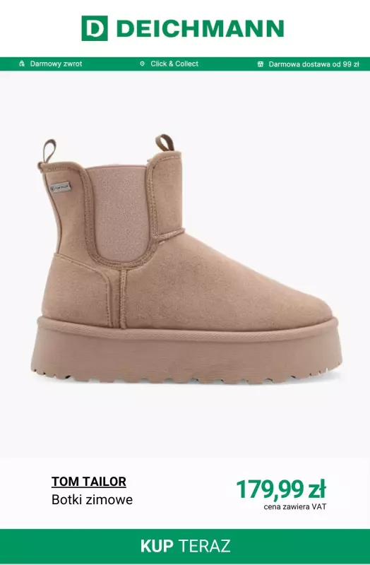 Deichmann - gazetka promocyjna Ocieplane botki zimowe od wtorku 14.10  - strona 4