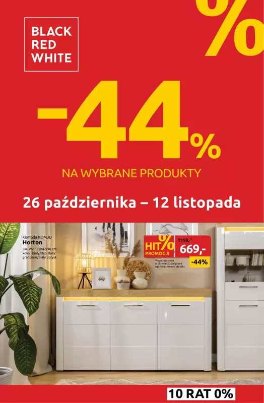 Black Red White - gazetka promocyjna Do -44% na wybrane produkty od piątku 27.10 do niedzieli 12.11