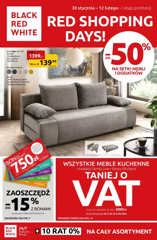 Black Red White - gazetka promocyjna Red Shopping Days od czwartku 30.01 do środy 12.02