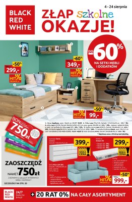 Black Red White - gazetka promocyjna Złap szkolne okazje do -60% od poniedziałku 04.08 do niedzieli 24.08