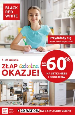 Black Red White - gazetka promocyjna Złap szkolne okazje do -60% od poniedziałku 11.08 do niedzieli 24.08