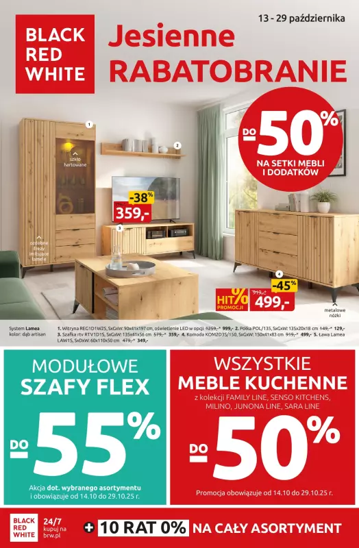 Black Red White - gazetka promocyjna Jesienne RABATOBRANIE do -50% od poniedziałku 13.10 do środy 29.10