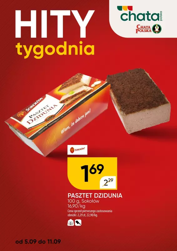 Chata Polska - gazetka promocyjna Hity tygodnia  