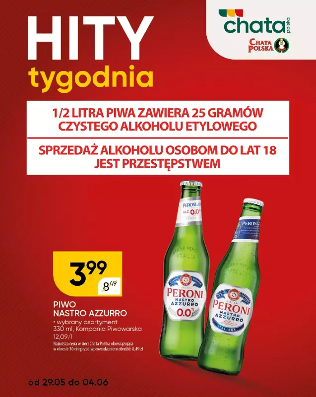 Chata Polska - gazetka promocyjna Hity tygodnia od czwartku 29.05 do środy 04.06 - strona 4