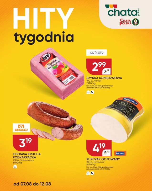 Chata Polska - gazetka promocyjna Hity tygodnia od czwartku 07.08 do wtorku 12.08 - strona 2