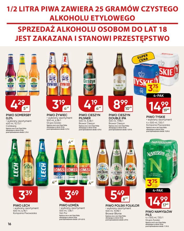 Chata Polska - gazetka promocyjna Gazetka od czwartku 28.08 do niedzieli 07.09 - strona 16