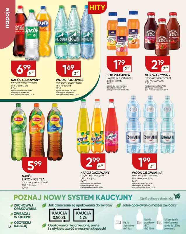 Chata Polska - gazetka promocyjna Gazetka od czwartku 09.10 do niedzieli 19.10 - strona 16