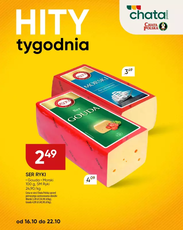 Chata Polska - gazetka promocyjna Hity tygodnia od czwartku 16.10 do środy 22.10