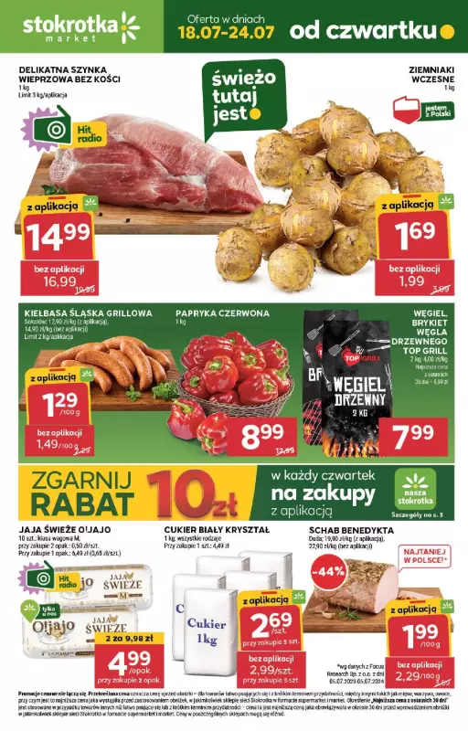 Stokrotka - gazetka promocyjna Gazetka Market od czwartku 18.07 do środy 24.07