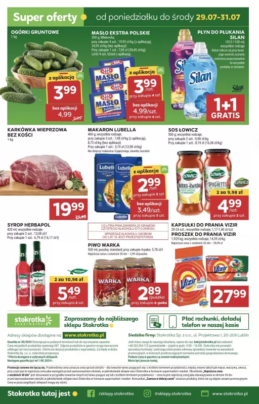 Stokrotka - gazetka promocyjna Gazetka Supermarket od czwartku 25.07 do środy 31.07 - strona 38