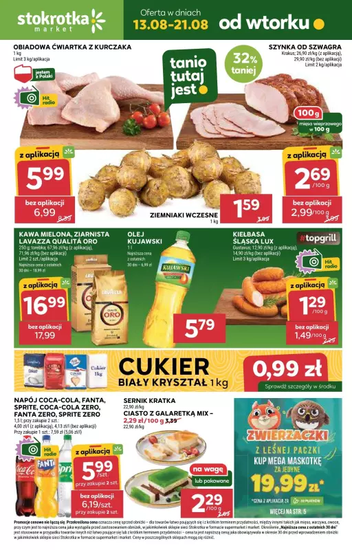 Stokrotka - gazetka promocyjna Gazetka Market od wtorku 13.08 do środy 21.08