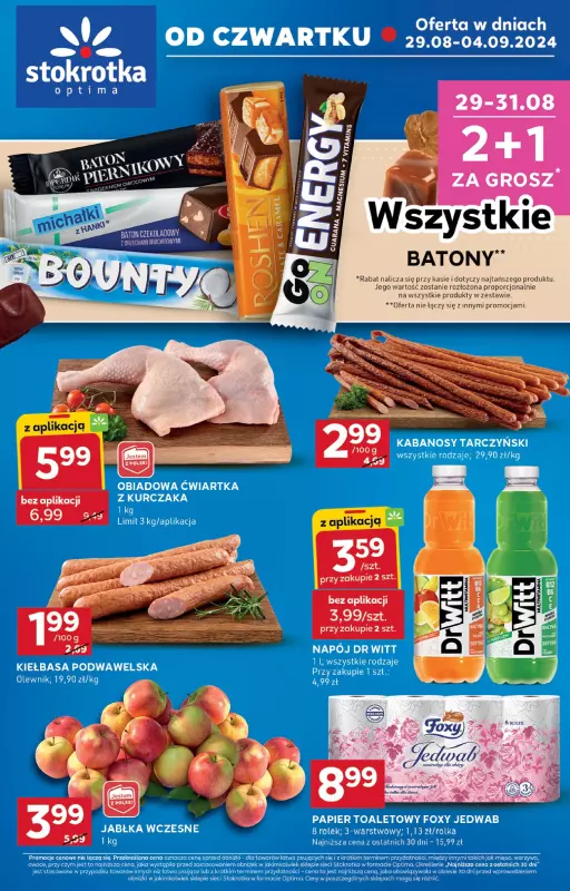 Stokrotka - gazetka promocyjna Gazetka Optima od czwartku 29.08 do środy 04.09