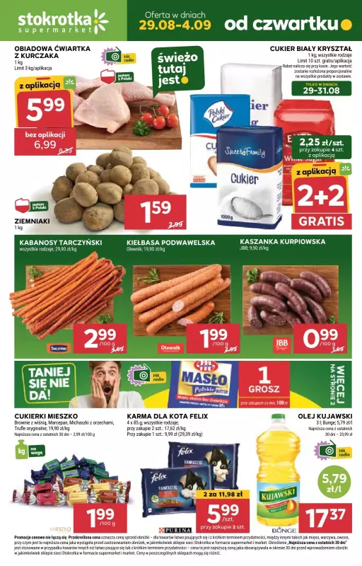 Stokrotka - gazetka promocyjna Gazetka Supermarket od czwartku 29.08 do środy 04.09