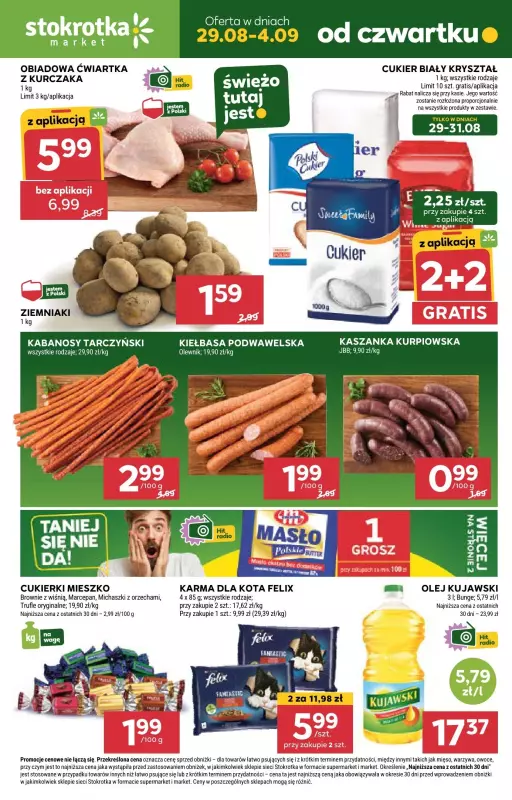 Stokrotka - gazetka promocyjna Gazetka Market od czwartku 29.08 do środy 04.09