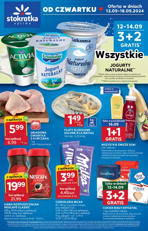 Stokrotka - gazetka promocyjna Gazetka Optima od czwartku 12.09 do środy 18.09