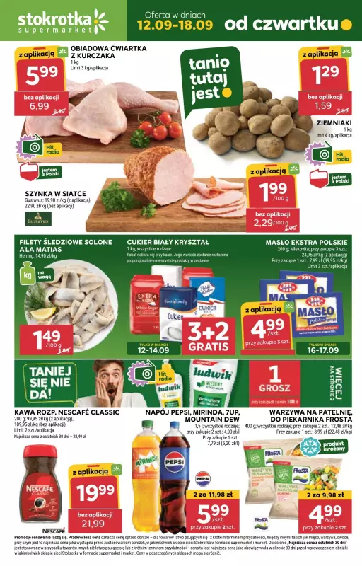 Stokrotka - gazetka promocyjna Gazetka Supermarket od czwartku 12.09 do środy 18.09