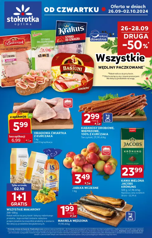 Stokrotka - gazetka promocyjna Stokrotka Optima od czwartku 26.09 do środy 02.10