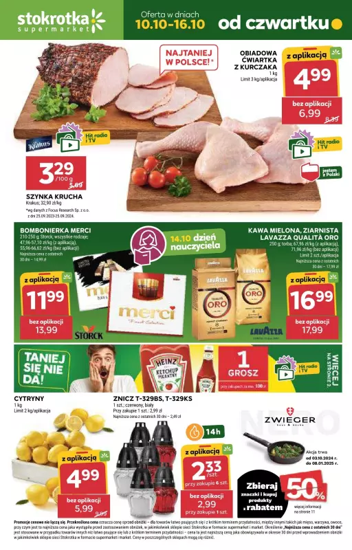 Stokrotka - gazetka promocyjna Gazetka Supermarket od czwartku 10.10 do środy 16.10