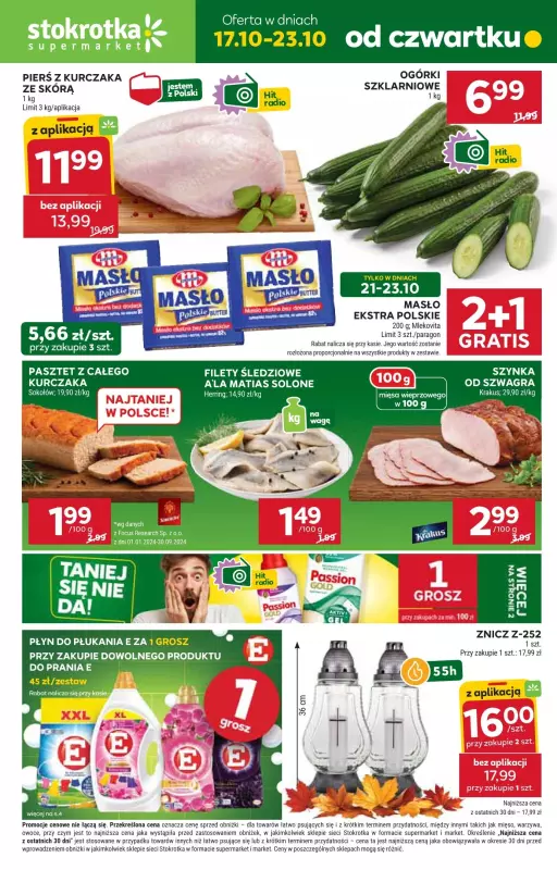 Stokrotka - gazetka promocyjna Gazetka Supermarket od czwartku 17.10 do środy 23.10