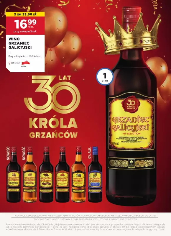 Stokrotka - gazetka promocyjna Gazetka alkoholowa  do środy 06.11 - strona 16