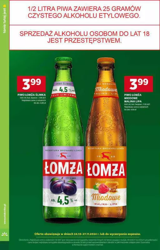 Stokrotka - gazetka promocyjna Gazetka Supermarket od czwartku 24.10 do wtorku 29.10 - strona 36