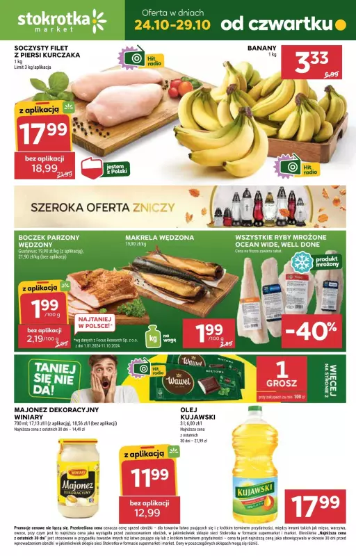 Stokrotka - gazetka promocyjna Gazetka Market od czwartku 24.10 do wtorku 29.10