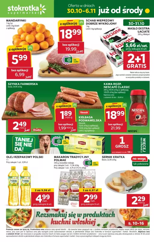 Stokrotka - gazetka promocyjna Gazetka Supermarket od środy 30.10 do środy 06.11