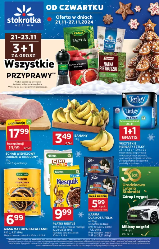 Stokrotka - gazetka promocyjna Gazetka Optima od czwartku 21.11 do środy 27.11