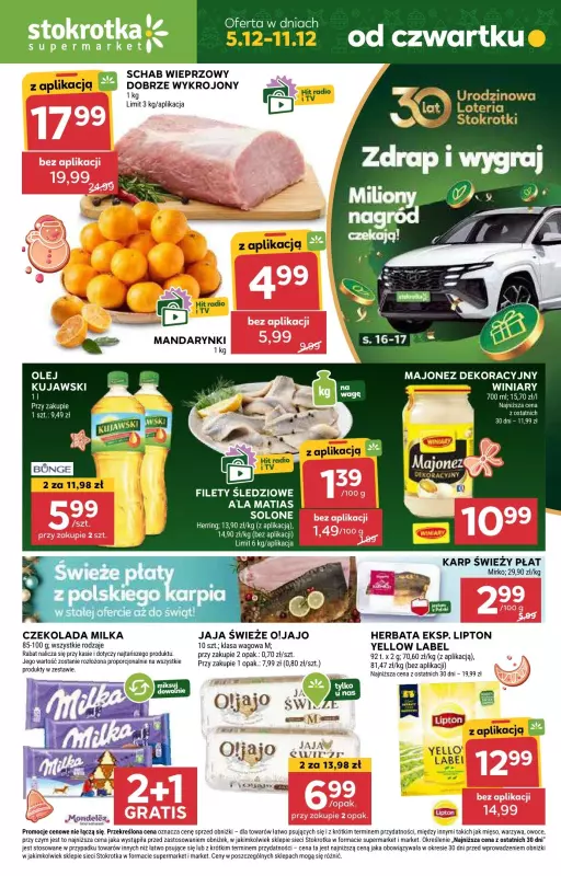 Stokrotka - gazetka promocyjna Gazetka Supermarket od czwartku 05.12 do środy 11.12