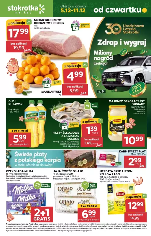 Stokrotka - gazetka promocyjna Gazetka Market od czwartku 05.12 do środy 11.12