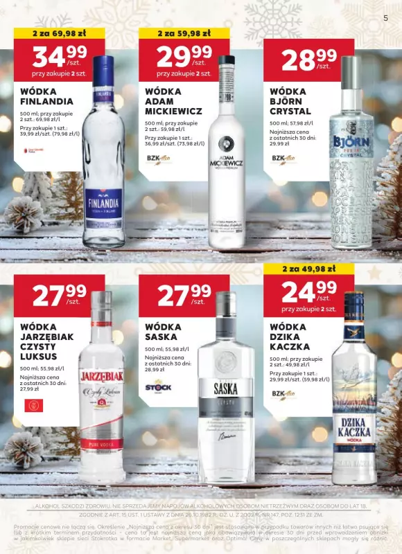 Stokrotka - gazetka promocyjna Gazetka alkoholowa  do czwartku 02.01 - strona 5