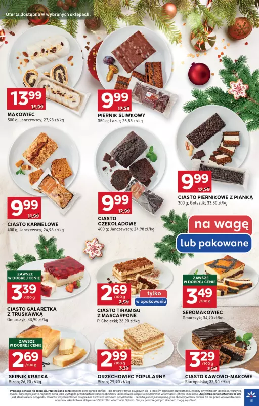 Stokrotka - gazetka promocyjna Gazetka Optima od czwartku 12.12 do środy 18.12 - strona 15