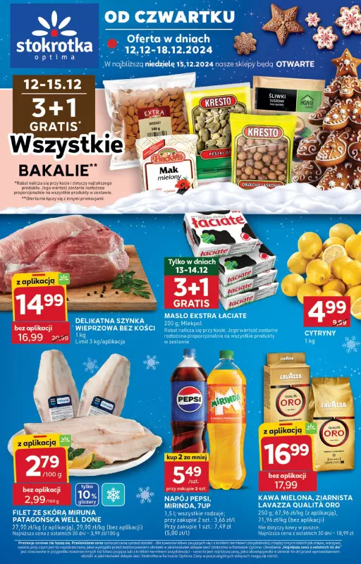 Stokrotka - gazetka promocyjna Gazetka Optima od czwartku 12.12 do środy 18.12