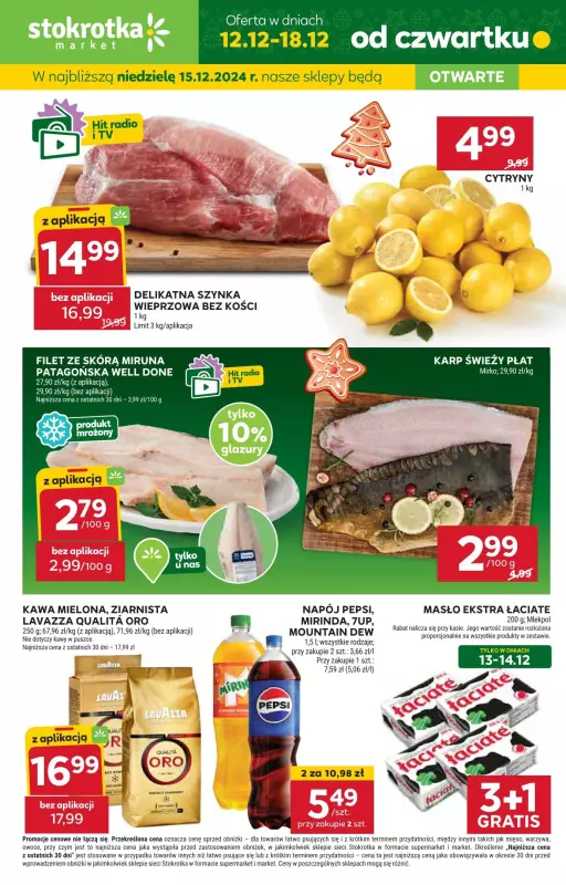 Stokrotka - gazetka promocyjna Gazetka Market od czwartku 12.12 do środy 18.12