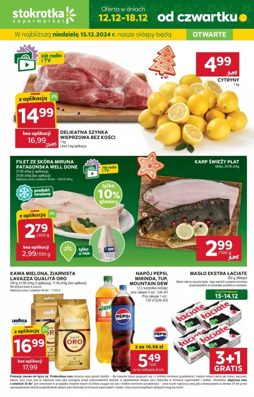 Stokrotka - gazetka promocyjna Gazetka Supermarket od czwartku 12.12 do środy 18.12