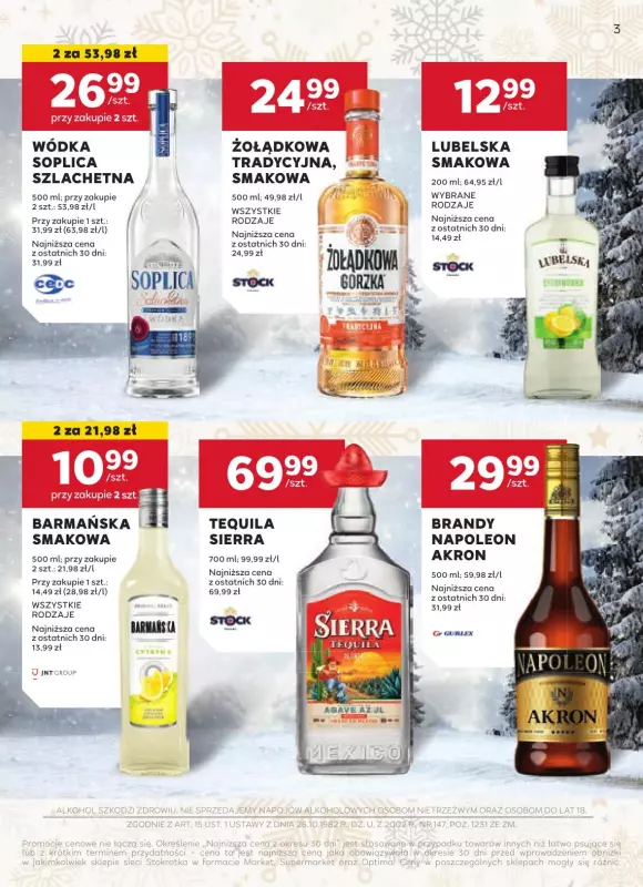 Stokrotka - gazetka promocyjna Gazetka alkoholowa  do środy 29.01 - strona 3