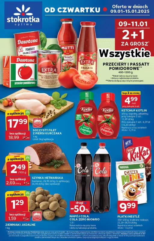 Stokrotka - gazetka promocyjna Gazetka Optima od czwartku 09.01 do środy 15.01