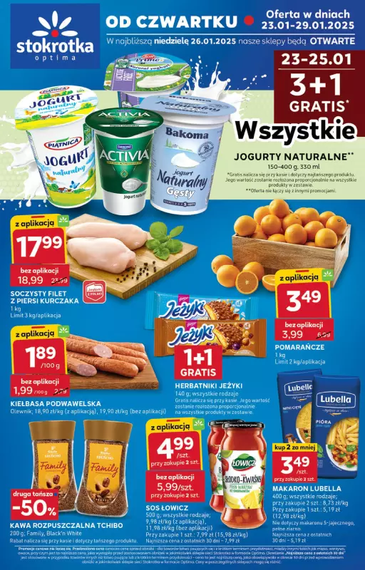 Stokrotka - gazetka promocyjna Gazetka Optima od czwartku 23.01 do środy 29.01