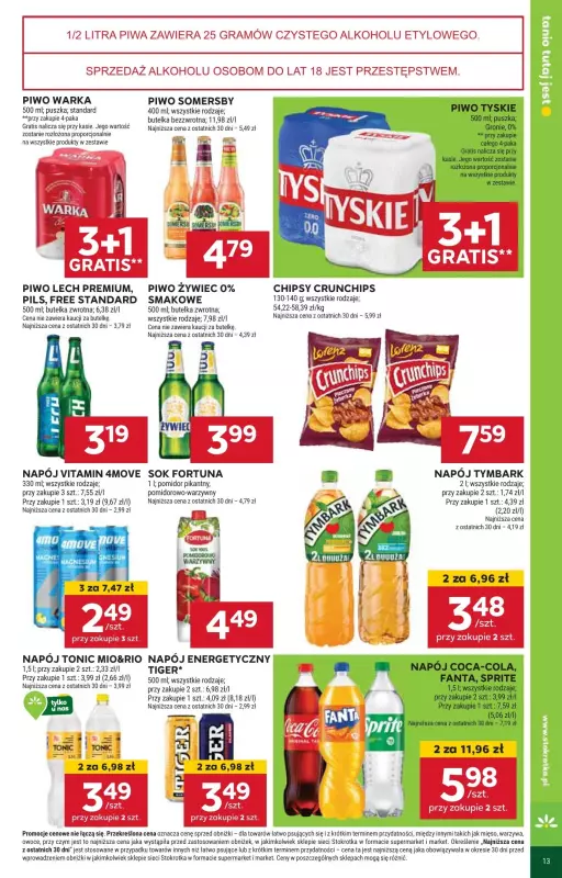 Stokrotka - gazetka promocyjna Gazetka Market od czwartku 23.01 do środy 29.01 - strona 13