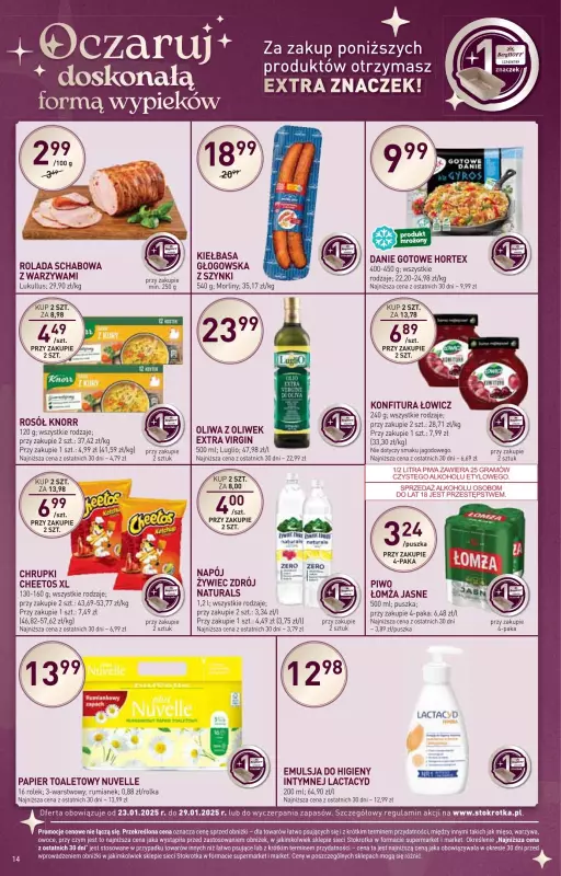 Stokrotka - gazetka promocyjna Gazetka Market od czwartku 23.01 do środy 29.01 - strona 14