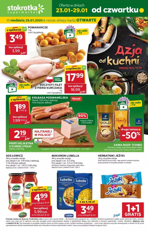 Stokrotka - gazetka promocyjna Gazetka Supermarket od czwartku 23.01 do środy 29.01