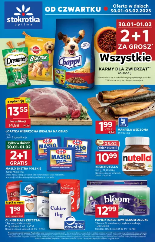 Stokrotka - gazetka promocyjna Gazetka Optima od czwartku 30.01 do środy 05.02