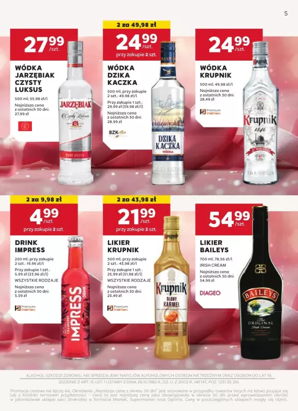 Stokrotka - gazetka promocyjna Oferta alkoholowa od piątku 31.01 do środy 26.02 - strona 5