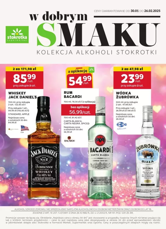 Stokrotka - gazetka promocyjna Oferta alkoholowa od piątku 31.01 do środy 26.02