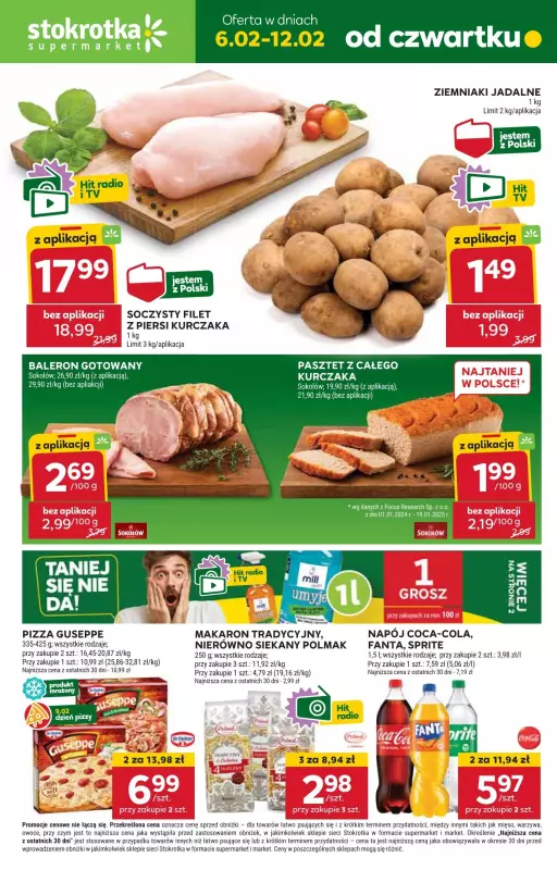 Stokrotka - gazetka promocyjna Gazetka Supermarket od czwartku 06.02 do środy 12.02