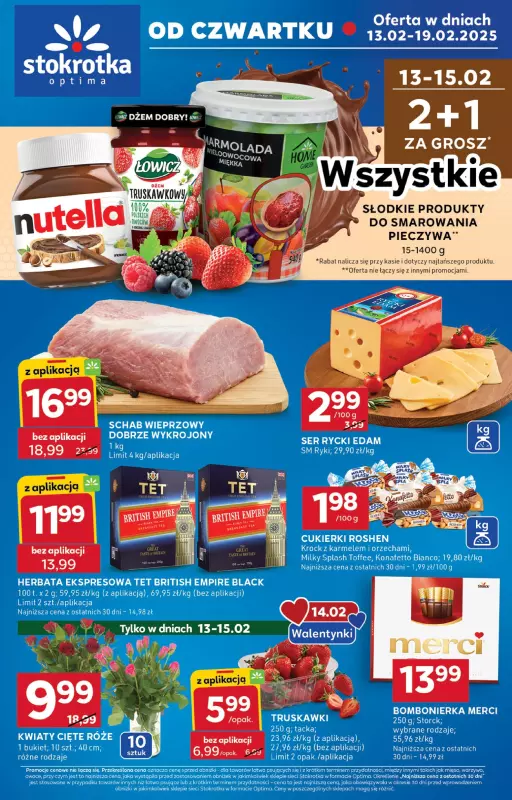 Stokrotka - gazetka promocyjna Gazetka Optima od czwartku 13.02 do środy 19.02