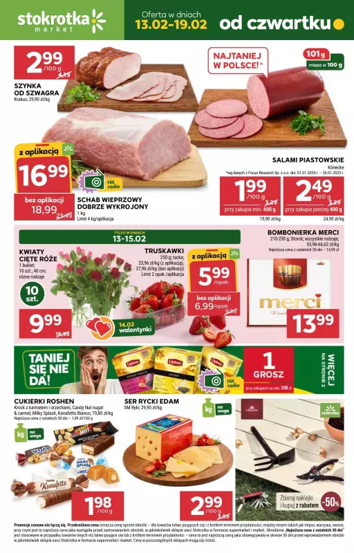 Stokrotka - gazetka promocyjna Gazetka Market od czwartku 13.02 do środy 19.02