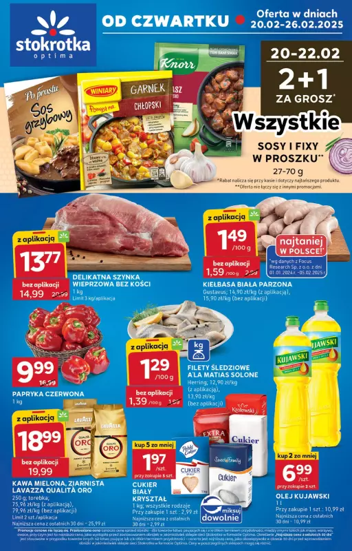 Stokrotka - gazetka promocyjna Gazetka Optima od czwartku 20.02 do środy 26.02