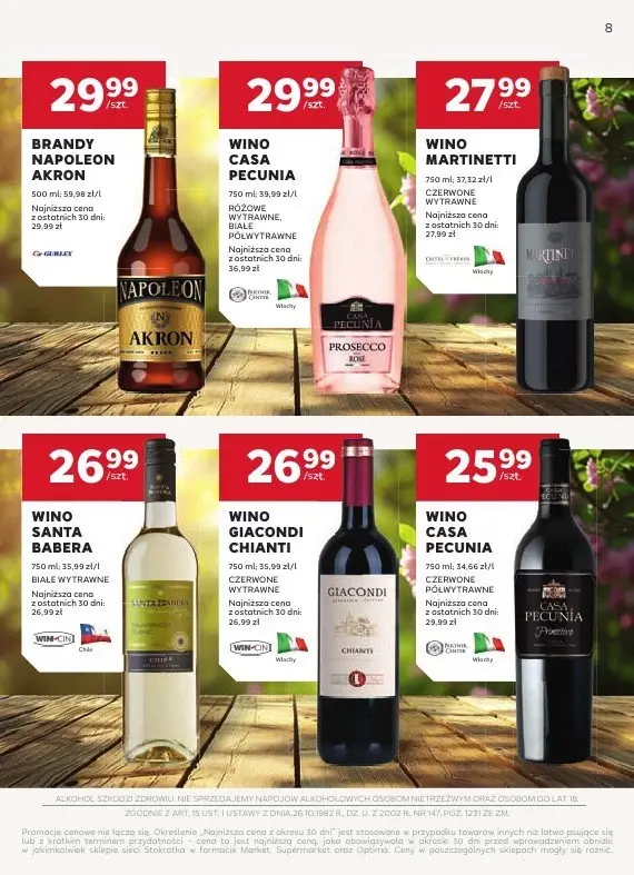 Stokrotka - gazetka promocyjna Oferta alkoholowa od poniedziałku 03.03 do środy 26.03 - strona 8